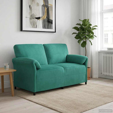 2-Zits Sofa Turquoise 158 x 83 x 95 cm Fluweel