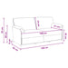 3-Zits Bank Lichtgrijs 198 x 83 x 95 cm Fluweel