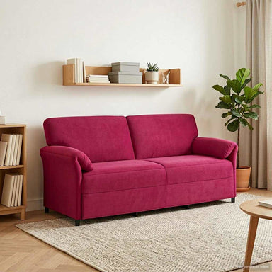 3-Zits Bank Wijnrood 198 x 83 x 95 cm Fluweel