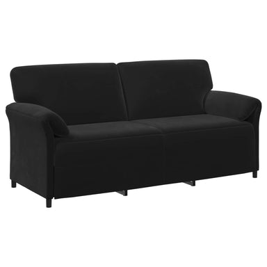 3-Zits Bank Zwart 198 x 83 x 95 cm Fluweel