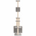 Kattenboom met sisal krabpalen Lichtgrijs 177,5 cm