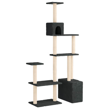 Kattenboom met sisal krabpalen Donkergrijs 177,5 cm