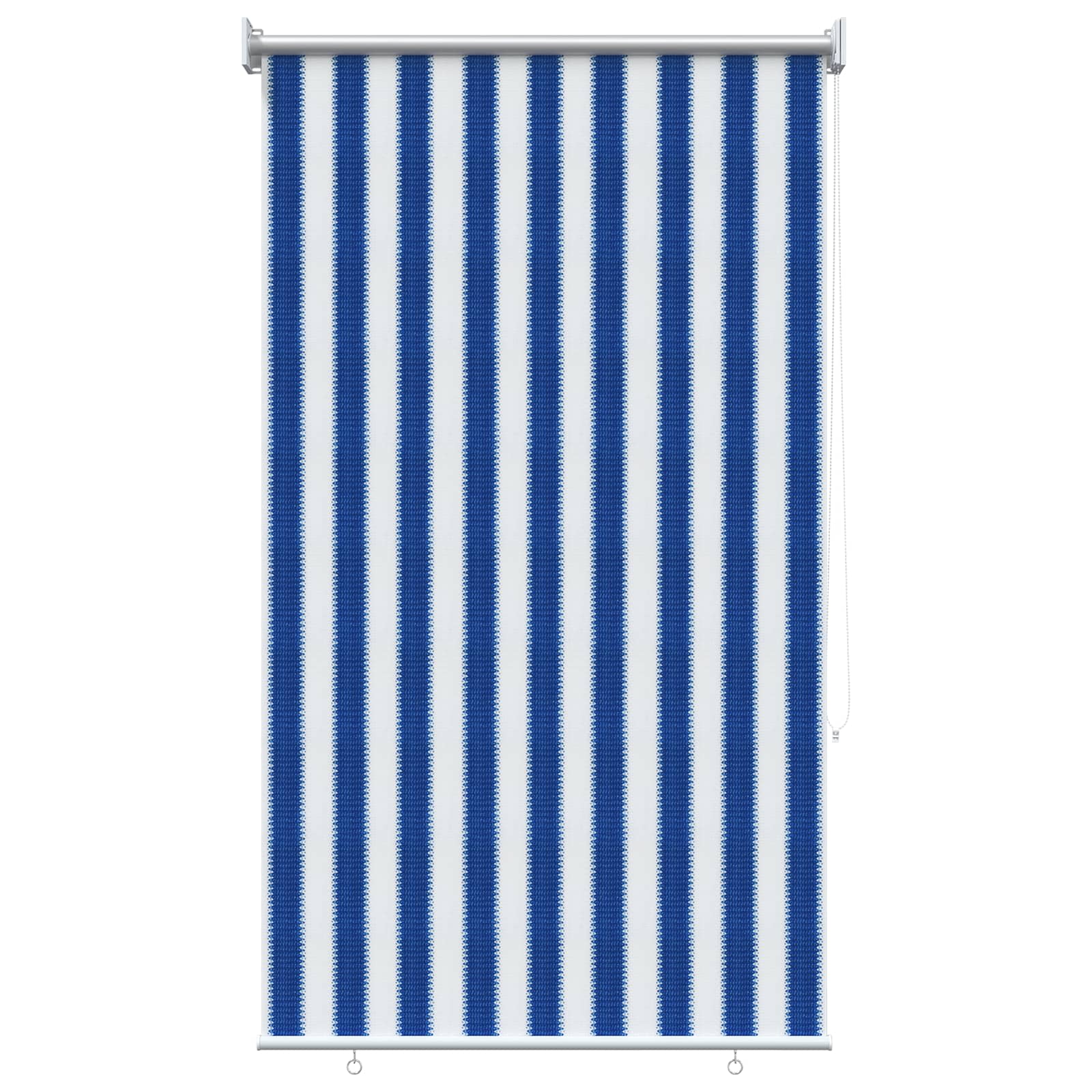 Buitenrolgordijn 90% UV-blok Blauw en Witte Streep 80 x 140 cm