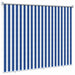 Buitenrolgordijn 90% UV-blok Blauw en Witte Streep 180 x 140 cm