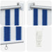 Buitenrolgordijn 90% UV-blok Blauw en Witte Streep 60 x 230 cm