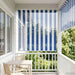 Buitenrolgordijn 90% UV-blok Blauw en Witte Streep 80 x 230 cm