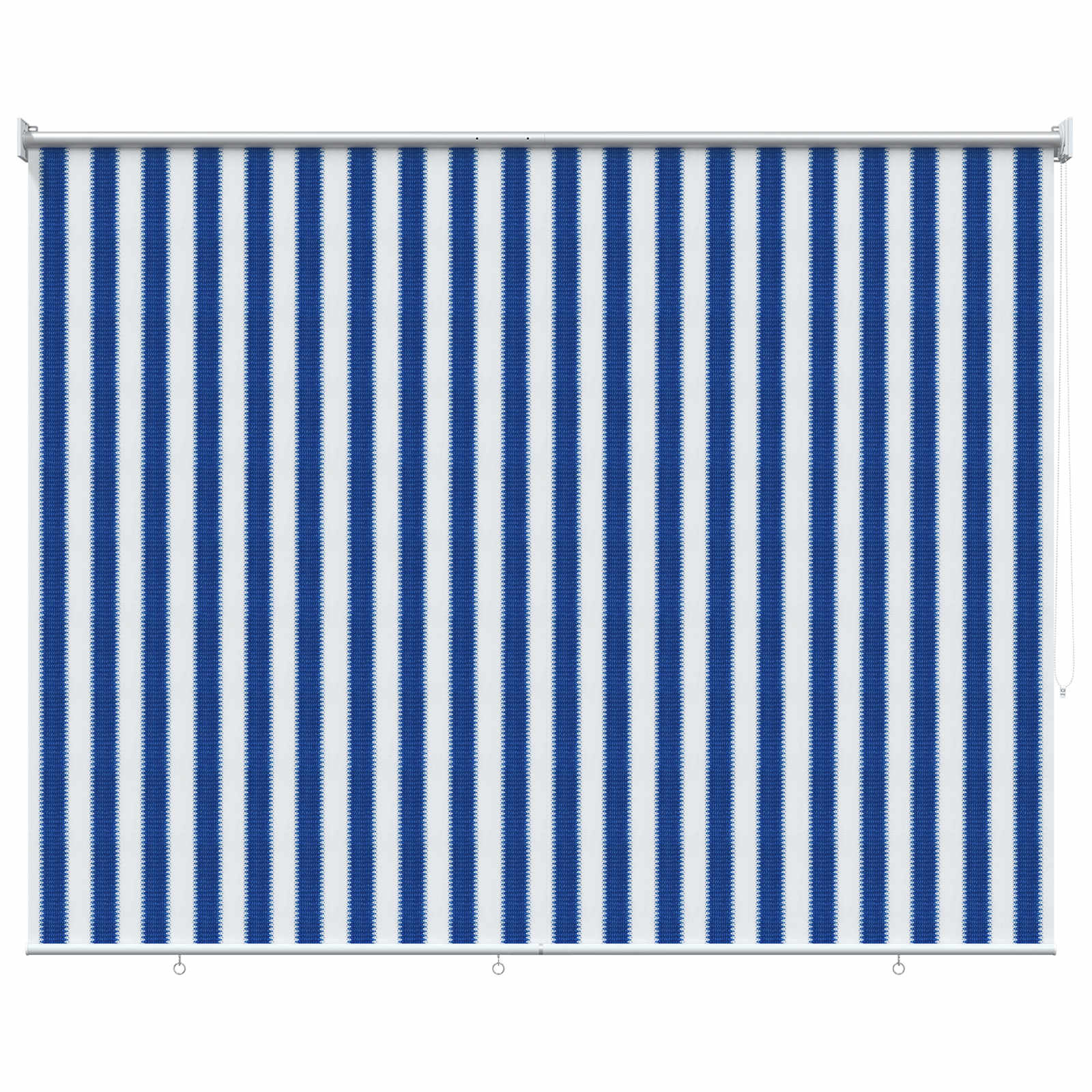 Buitenrolgordijn 90% UV-blok Blauw en Witte Streep 180 x 230 cm