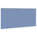 Buitenrolgordijn 90% UV-blok Blauw en Witte Streep 350 x 230 cm