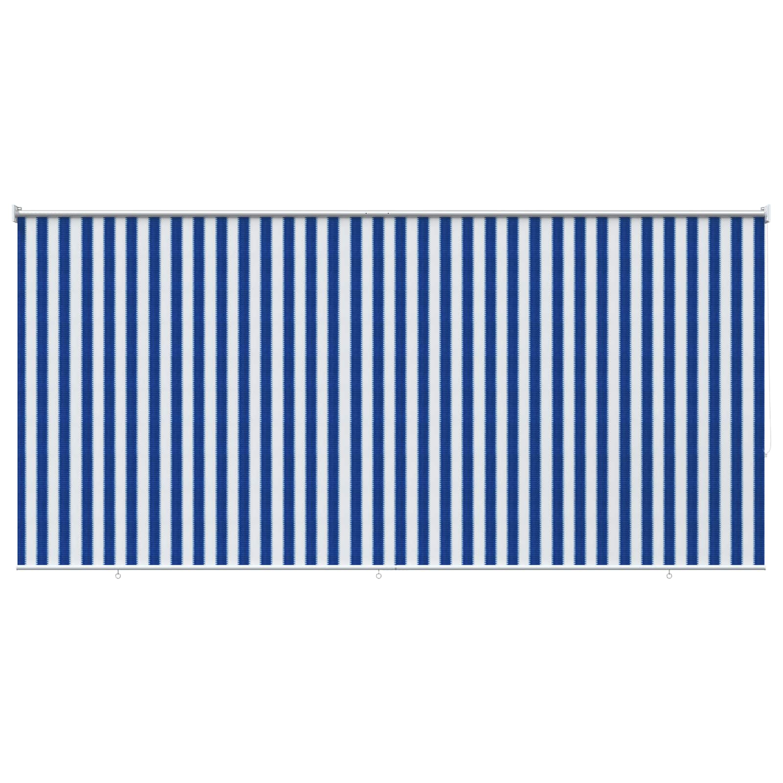 Buitenrolgordijn 90% UV-blok Blauw en Witte Streep 350 x 230 cm