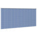 Buitenrolgordijn 90% UV-blok Blauw en Witte Streep 400 x 230 cm