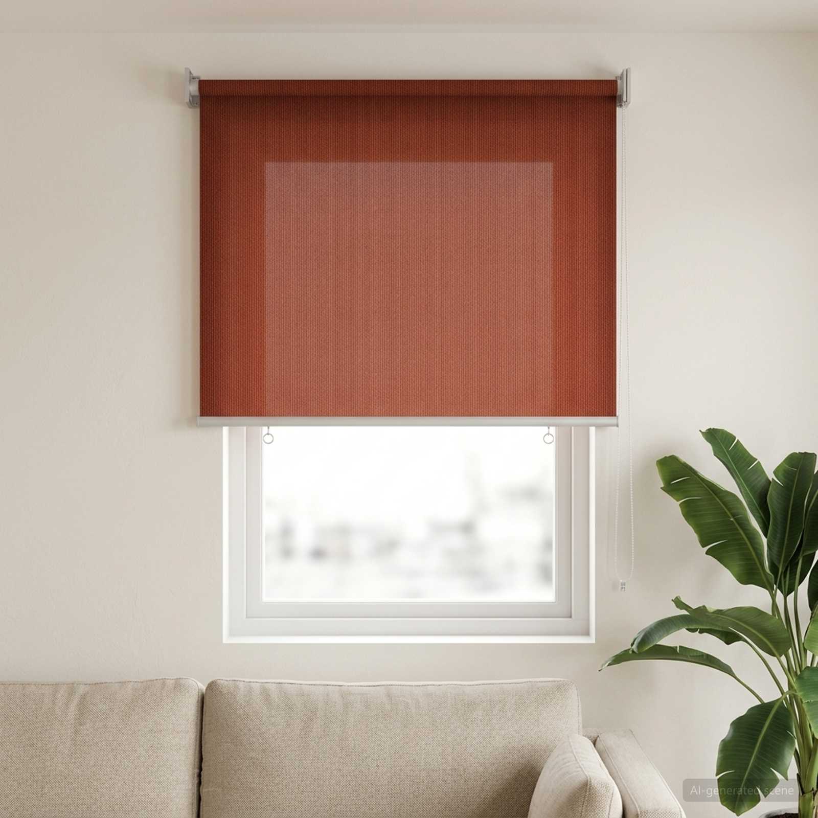 Buitenrolgordijn 90% UV-blok Terracotta 60 x 140 cm HDPE