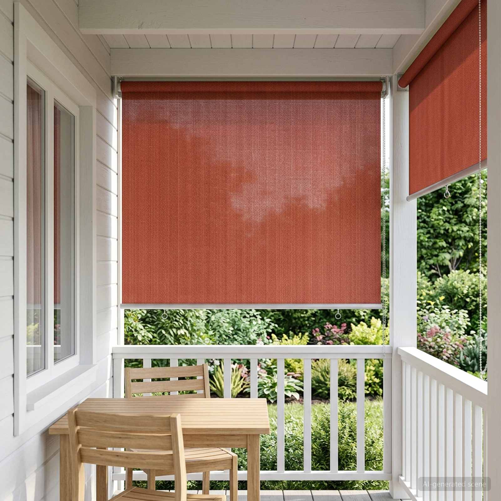 Buitenrolgordijn 90% UV-blok Terracotta 100 x 140 cm HDPE