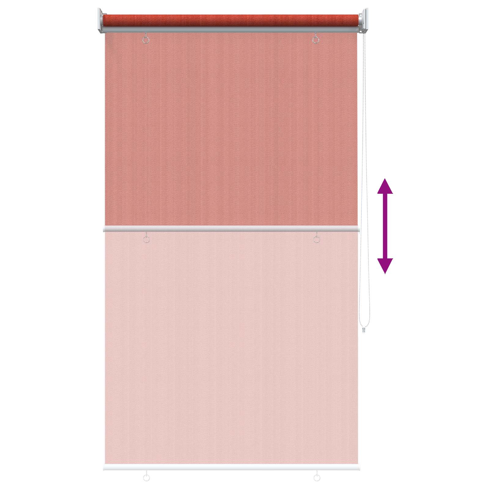 Buitenrolgordijn 90% UV-blok Terracotta 100 x 140 cm HDPE