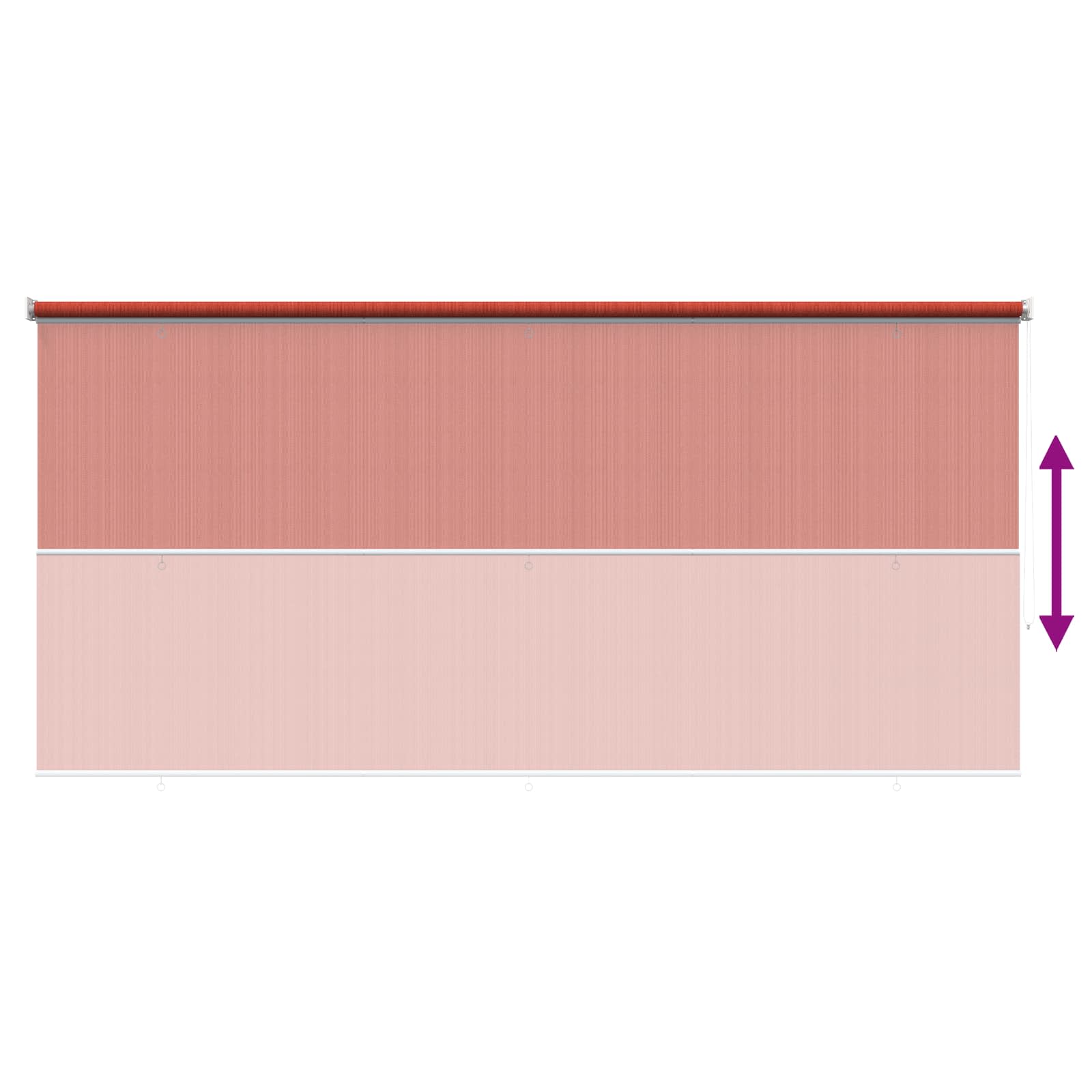 Buitenrolgordijn 90% UV-blok Terracotta 240 x 230 cm HDPE