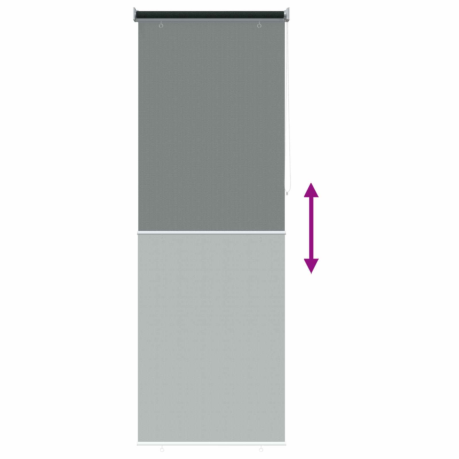 Buitenrolgordijn 90% UV-blok Donkergroen 80 x 230 cm HDPE