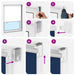 Buitenrolgordijn 90% UV-blok Blauw 140 x 140 cm HDPE
