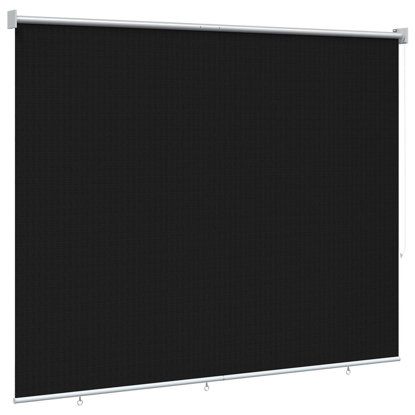 Buitenrolgordijn 90% UV-blok Zwart 200 x 140 cm HDPE