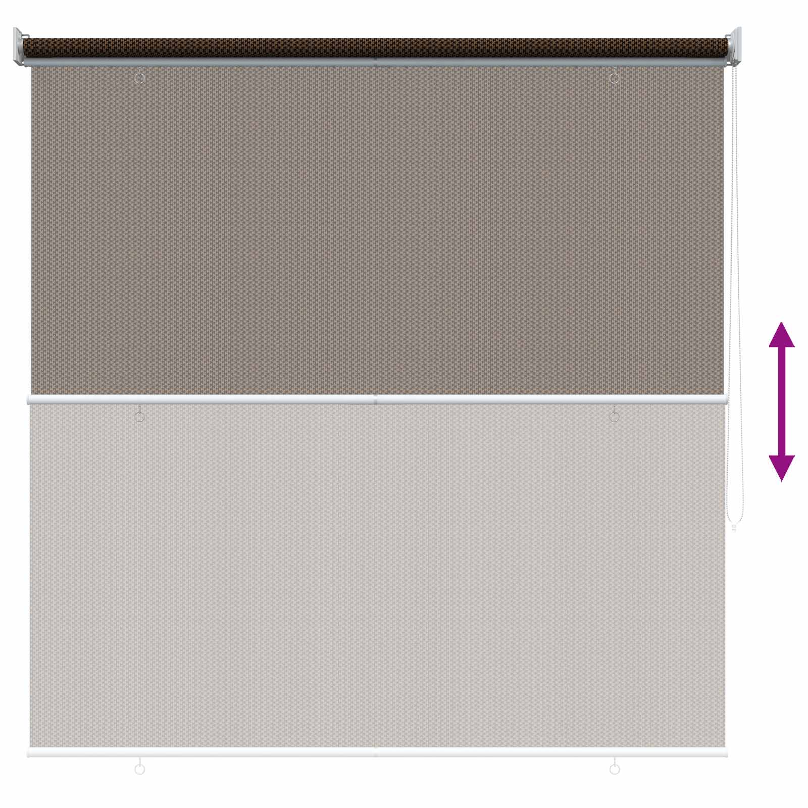Buitenrolgordijn 90% UV-blok Bruin 120 x 230 cm HDPE