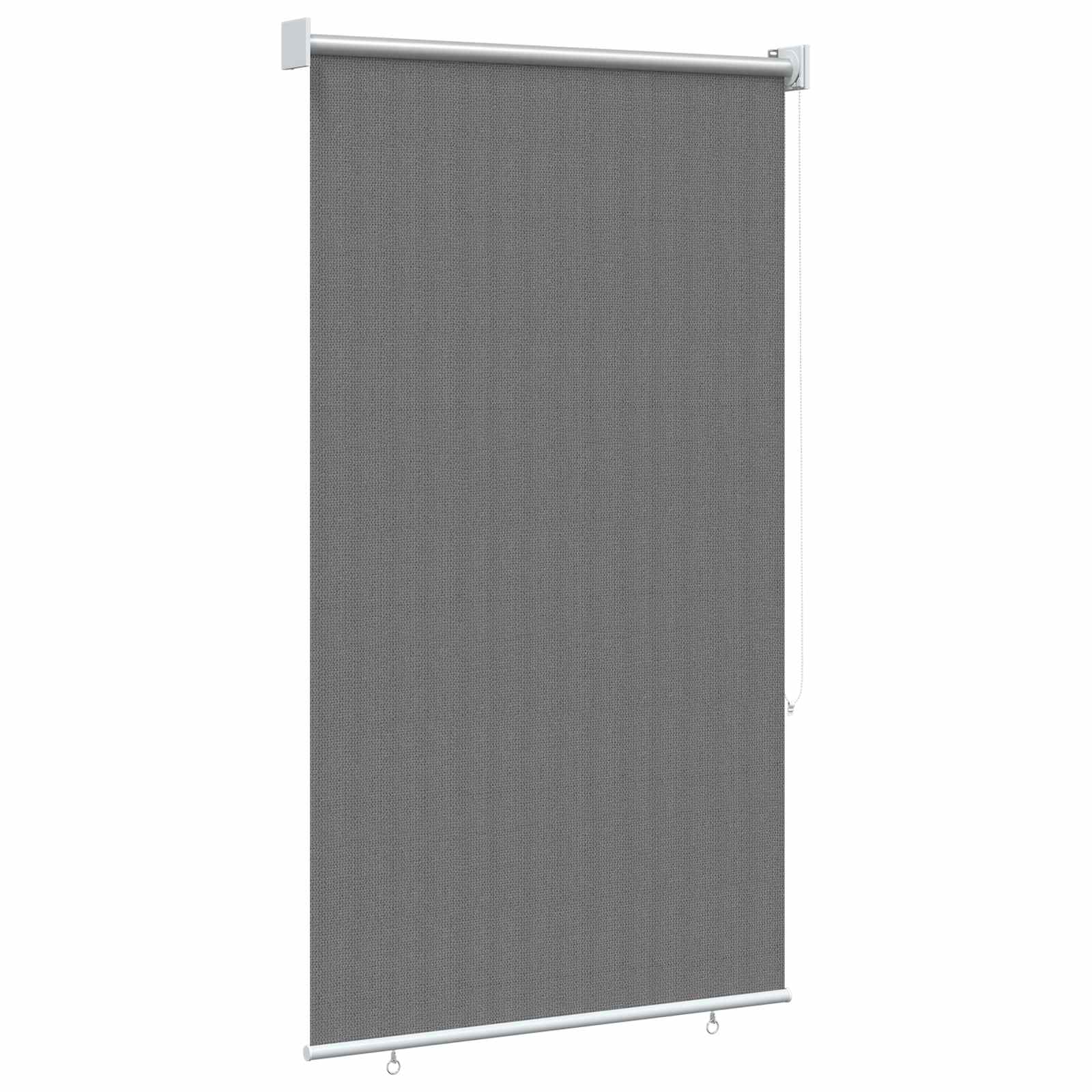 Buitenrolgordijn 90% UV-blok Lichtgrijs 80 x 140 cm HDPE
