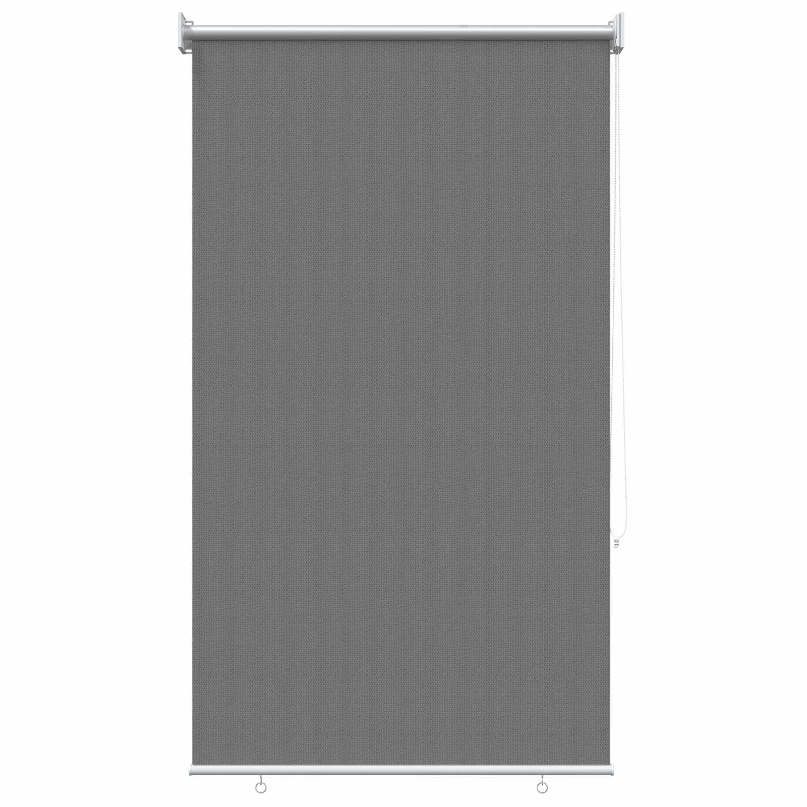 Buitenrolgordijn 90% UV-blok Lichtgrijs 80 x 140 cm HDPE