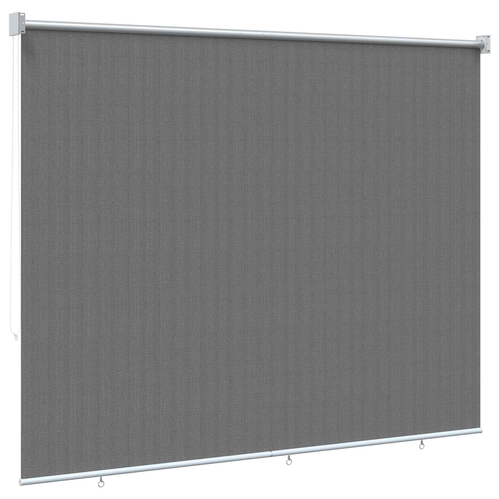 Buitenrolgordijn 90% UV-blok Lichtgrijs 180 x 140 cm HDPE