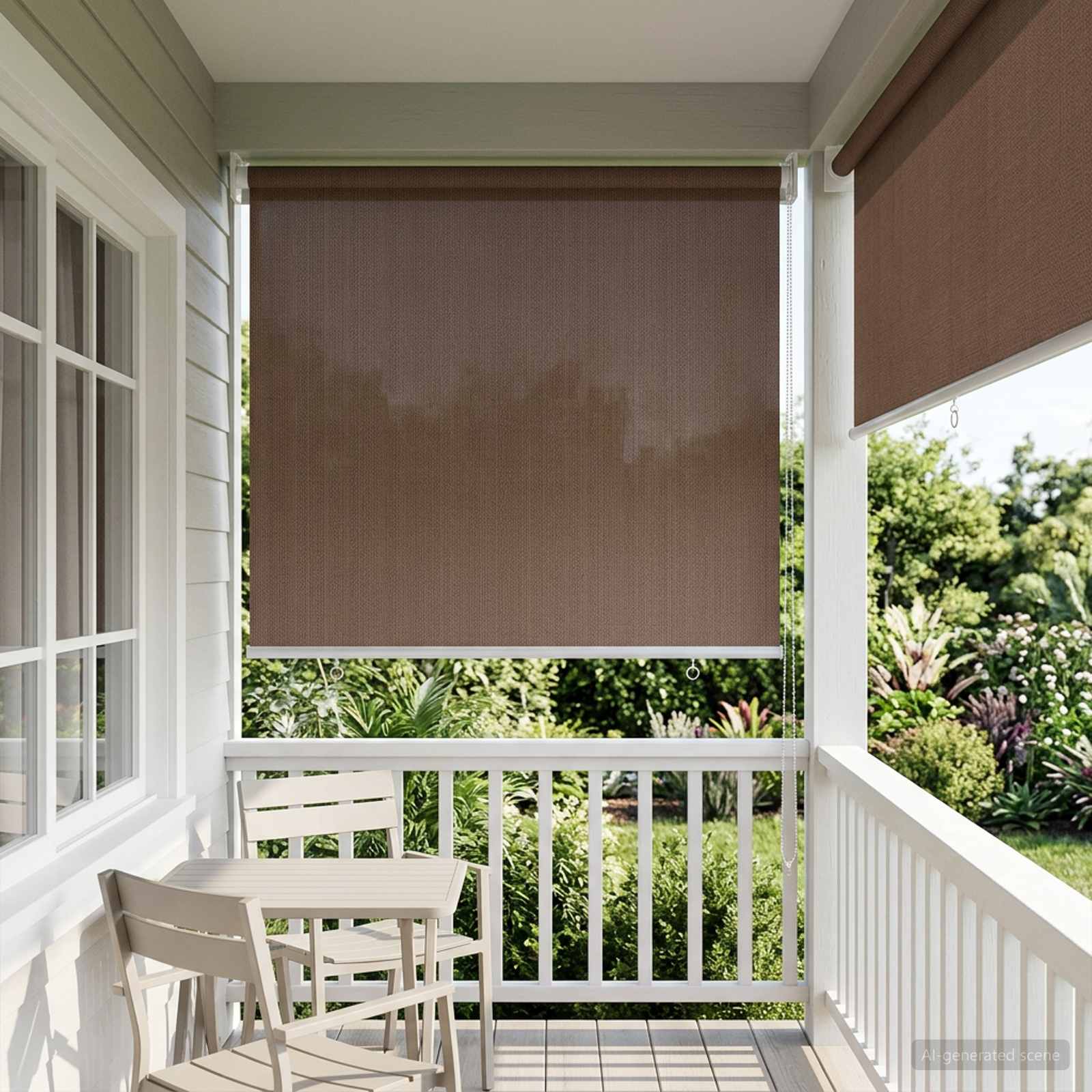 Buitenrolgordijn 90% UV-blok Taupe 60 x 140 cm HDPE