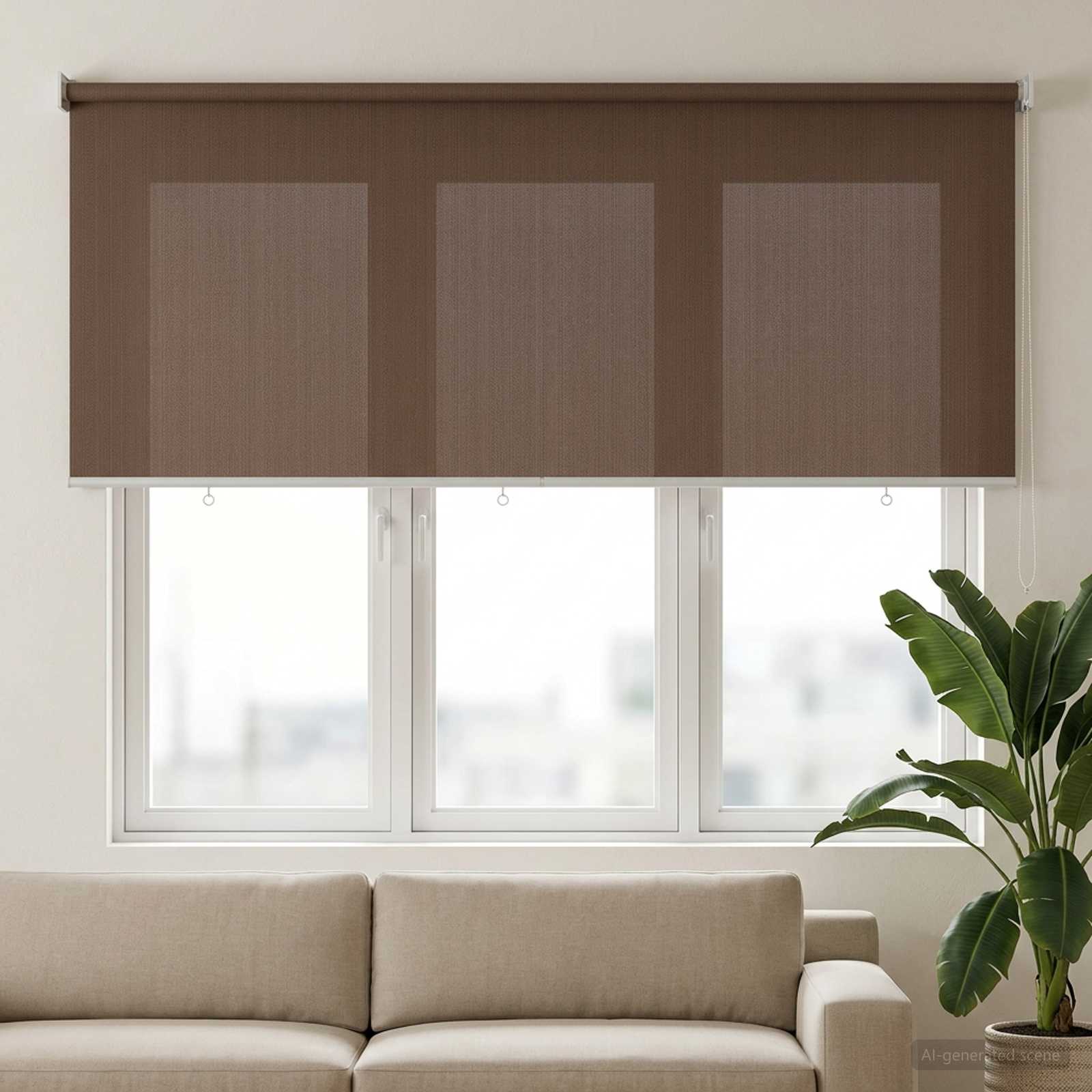 Buitenrolgordijn 90% UV-blok Taupe 200 x 140 cm HDPE