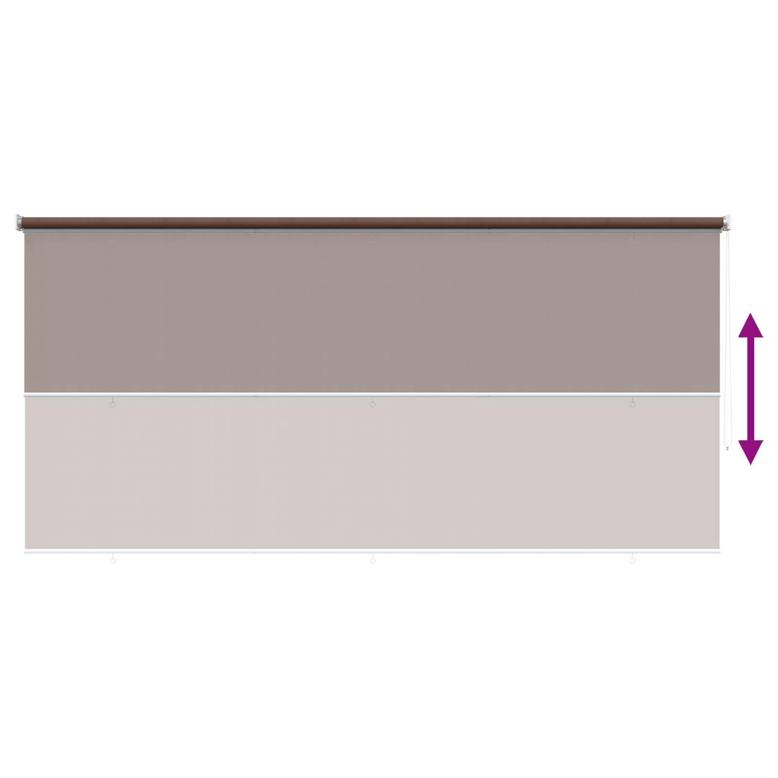 Buitenrolgordijn 90% UV-blok Taupe 350 x 140 cm HDPE