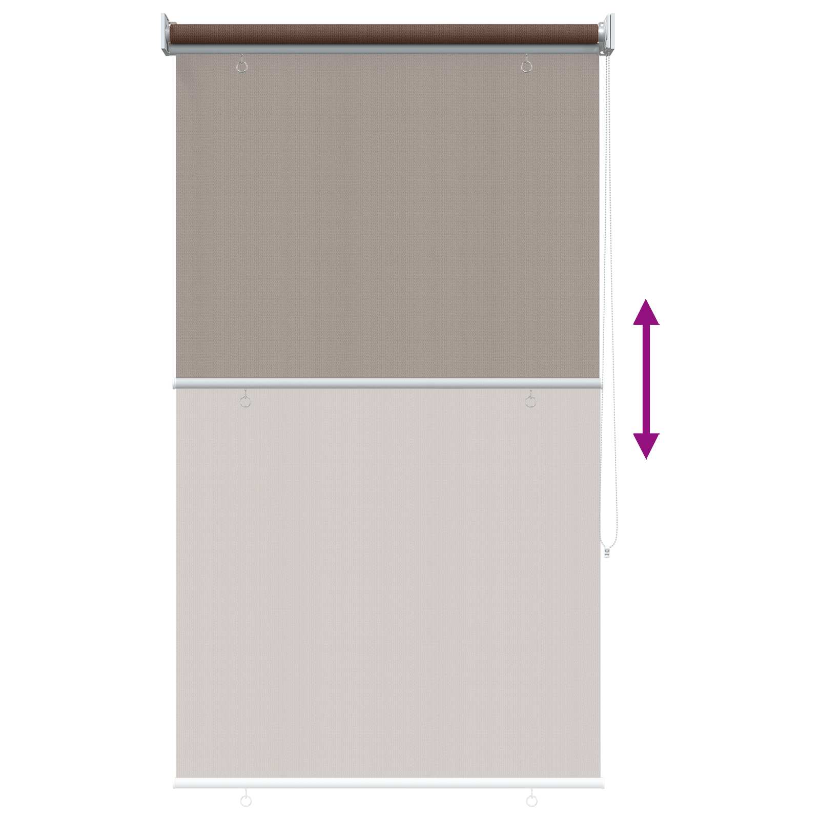 Buitenrolgordijn 90% UV-blok Taupe 60 x 230 cm HDPE