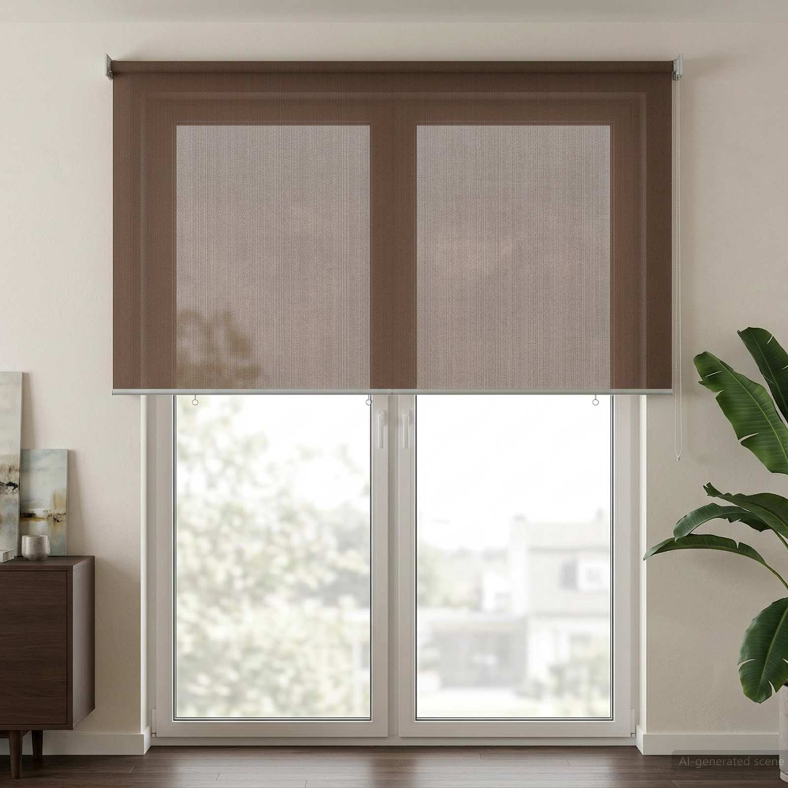 Buitenrolgordijn 90% UV-blok Taupe 160 x 230 cm HDPE