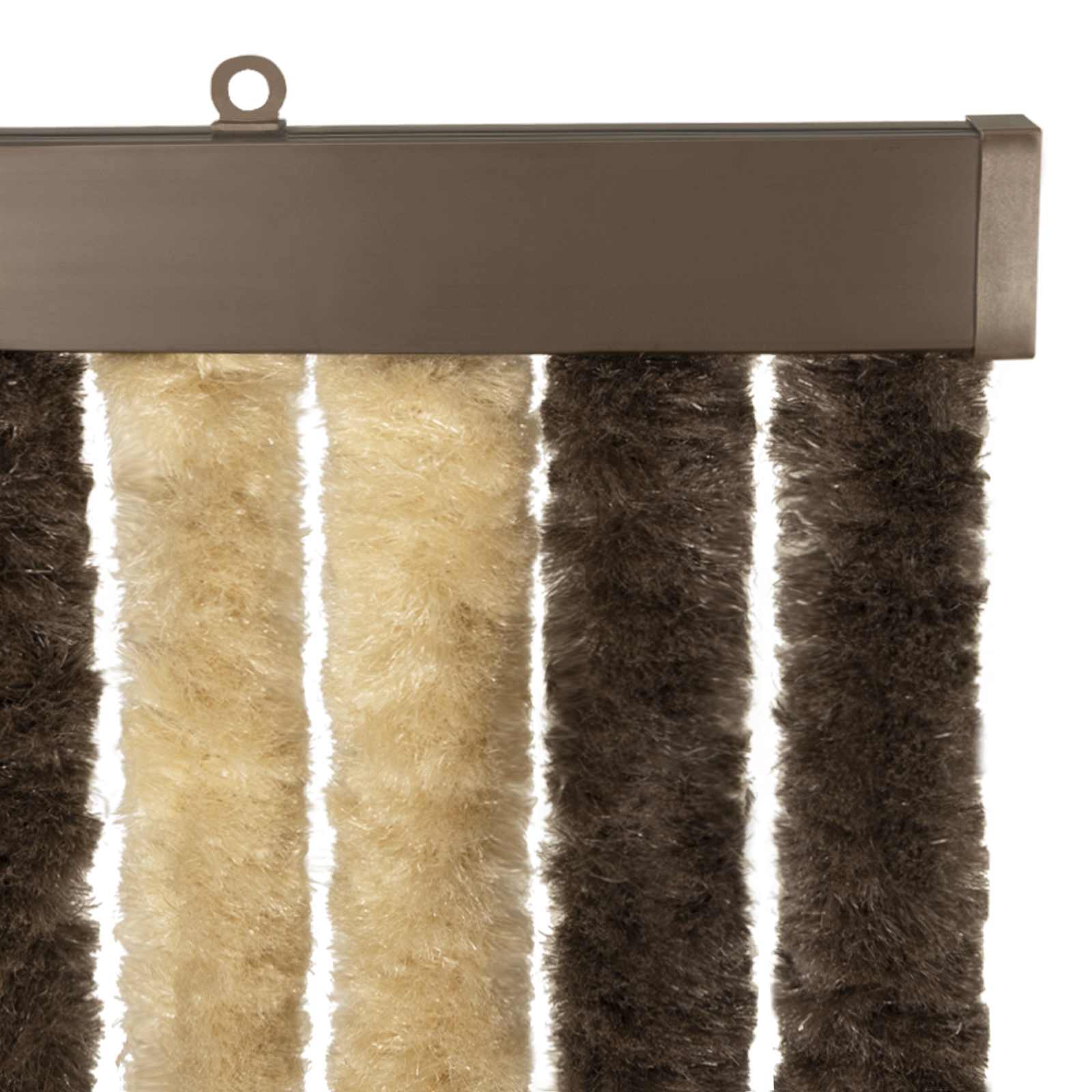 Insecten Gordijn Chenille Donkerbruin, Beige 90 x 200 cm