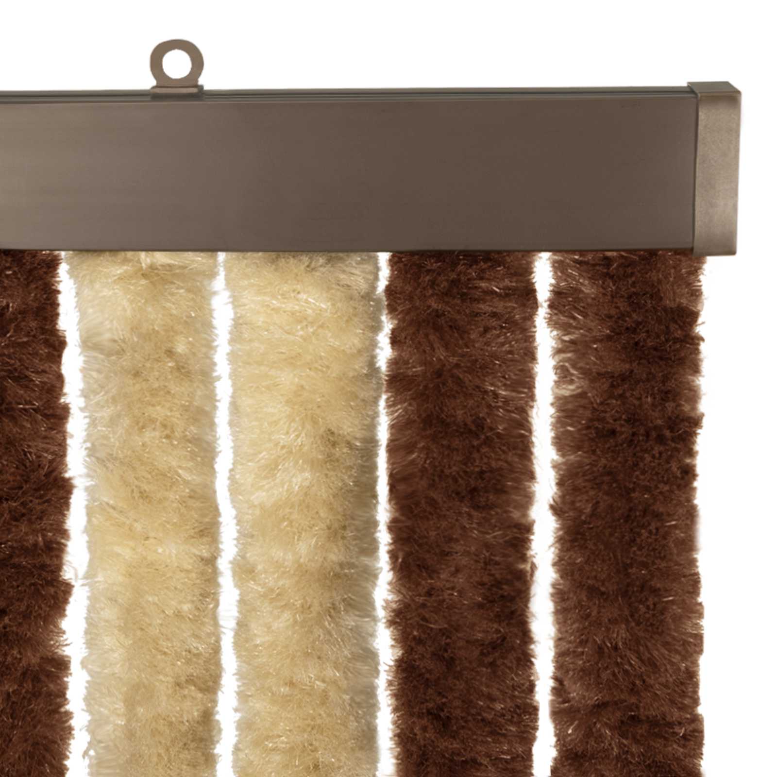 Insecten Gordijn Chenille Bruin en beige 90 x 200 cm 100% PP
