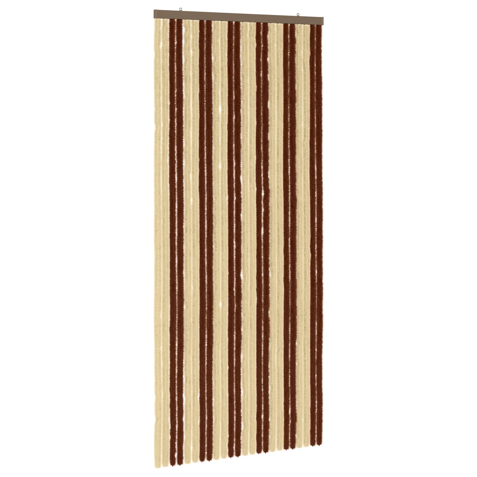 Insecten Gordijn Chenille Bruin en beige 100 x 230 cm 100% PP