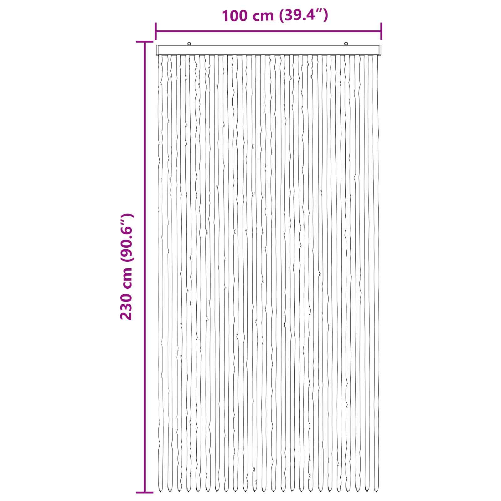 Insecten Gordijn Chenille Bruin en beige 100 x 230 cm 100% PP