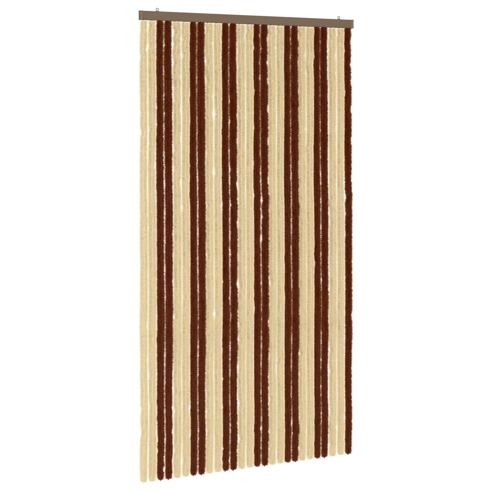 Insecten Gordijn Chenille Bruin en beige 118 x 220 cm 100% PP