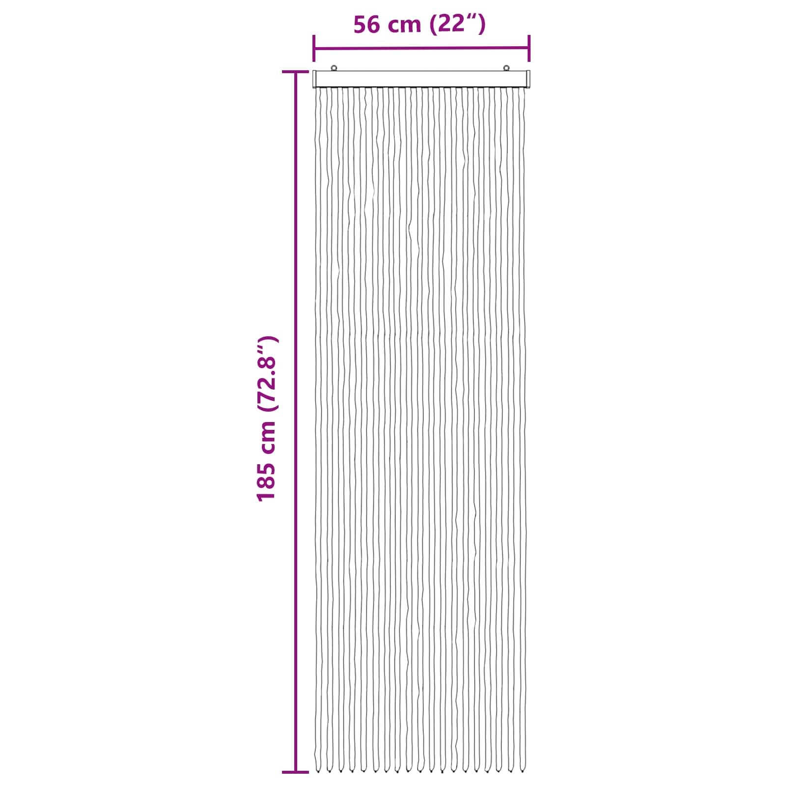 Insecten Gordijn Chenille Grijs en Wit 56 x 185 cm 100% PP