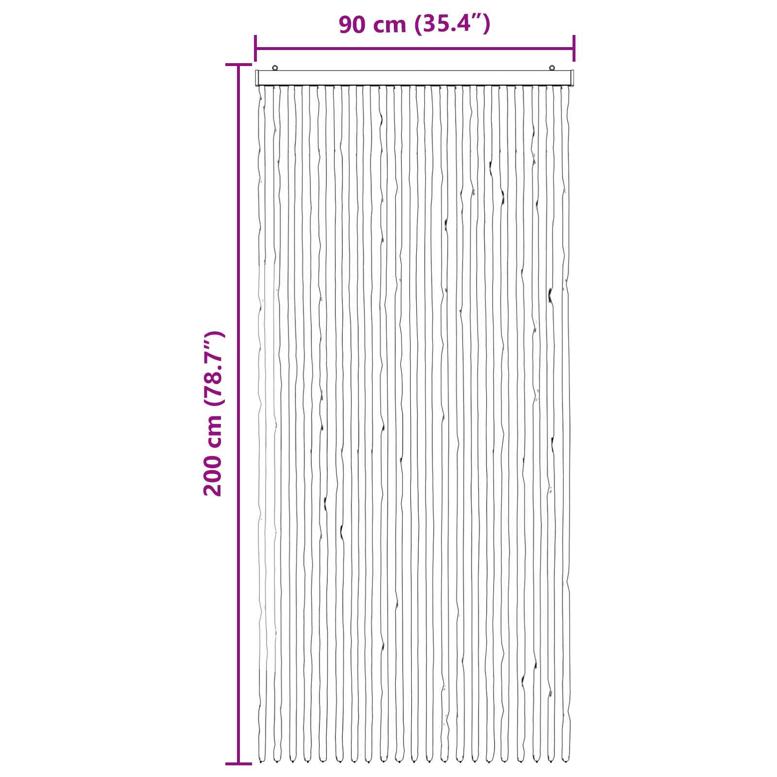 Insecten Gordijn Chenille Grijs en Wit 90 x 200 cm 100% PP