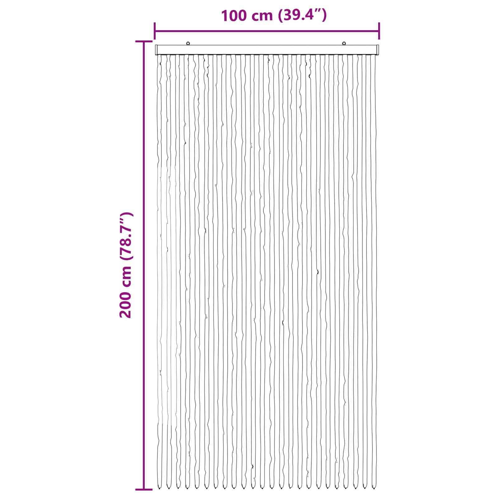 Insecten Gordijn Chenille Grijs en Wit 100 x 200 cm 100% PP