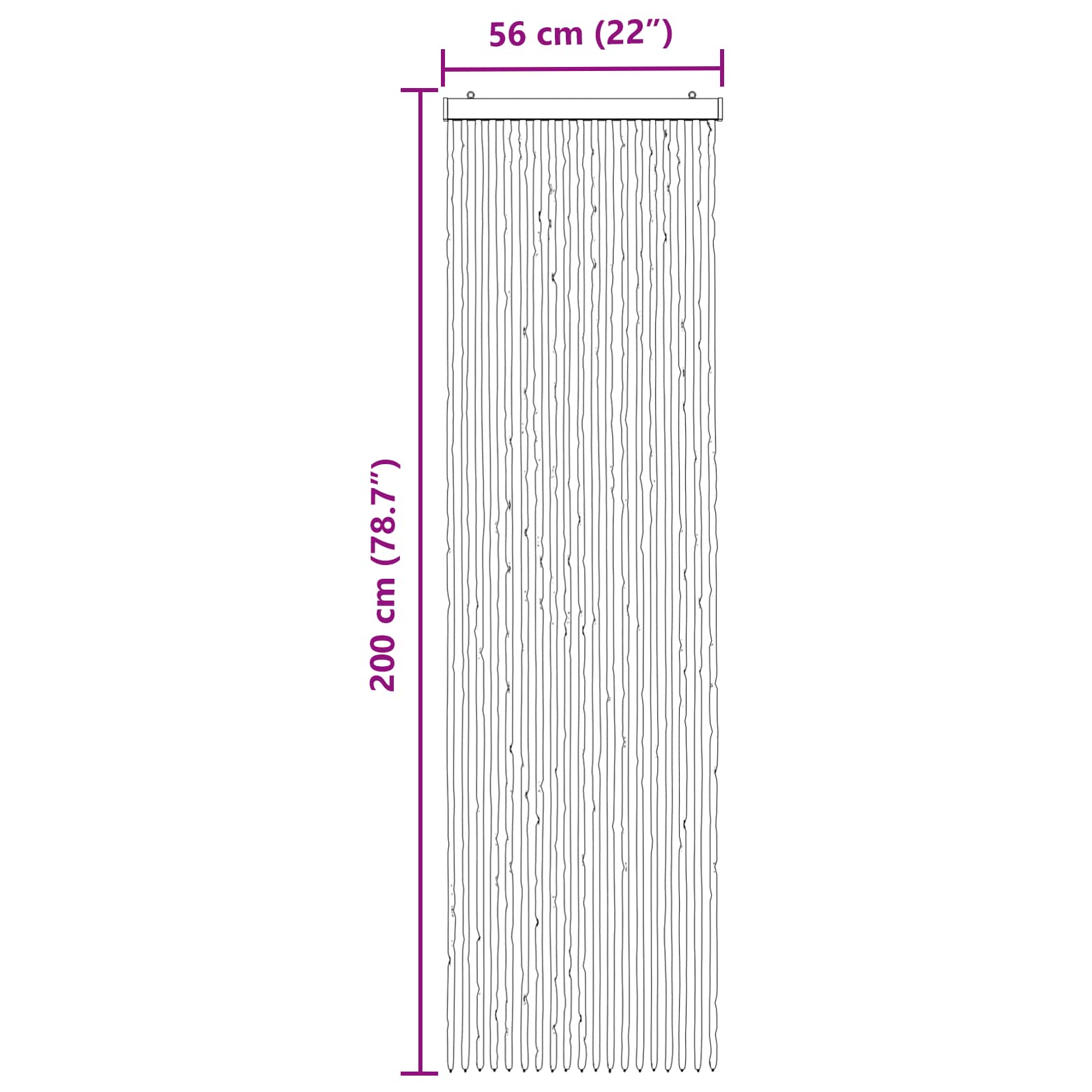 Insecten Gordijn Chenille Grijs en Beige 56 x 200 cm 100% PP