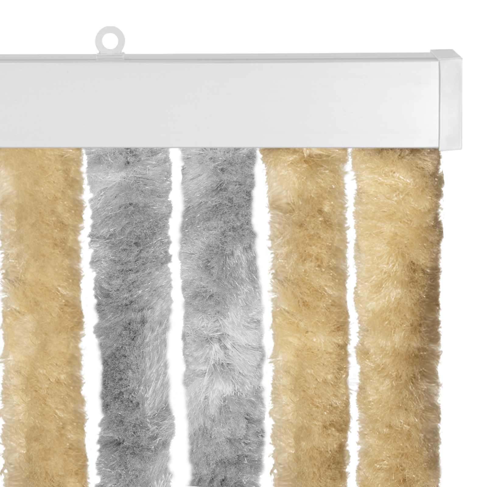 Insecten Gordijn Chenille Grijs en Beige 90 x 220 cm 100% PP