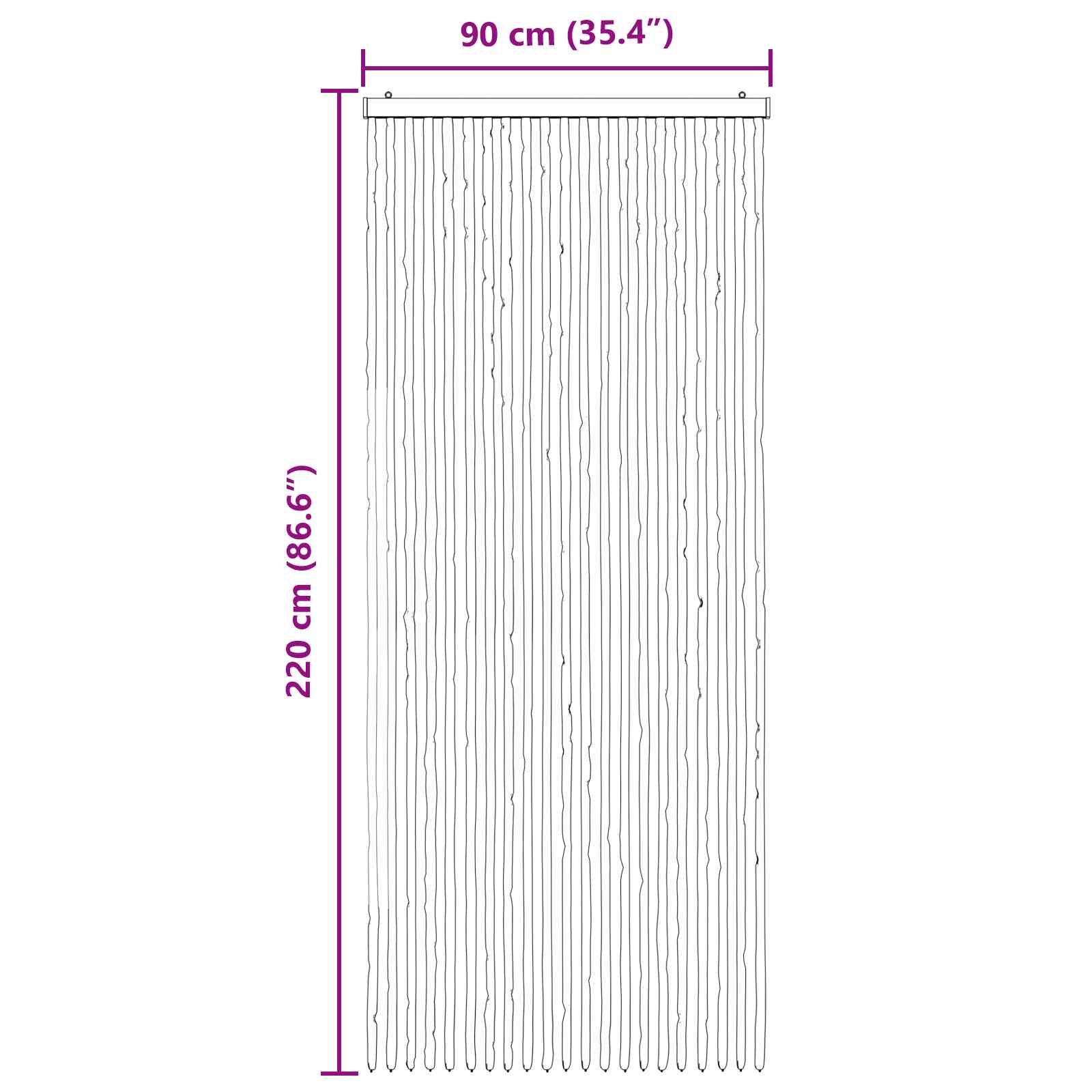 Insecten Gordijn Chenille Grijs en Beige 90 x 220 cm 100% PP