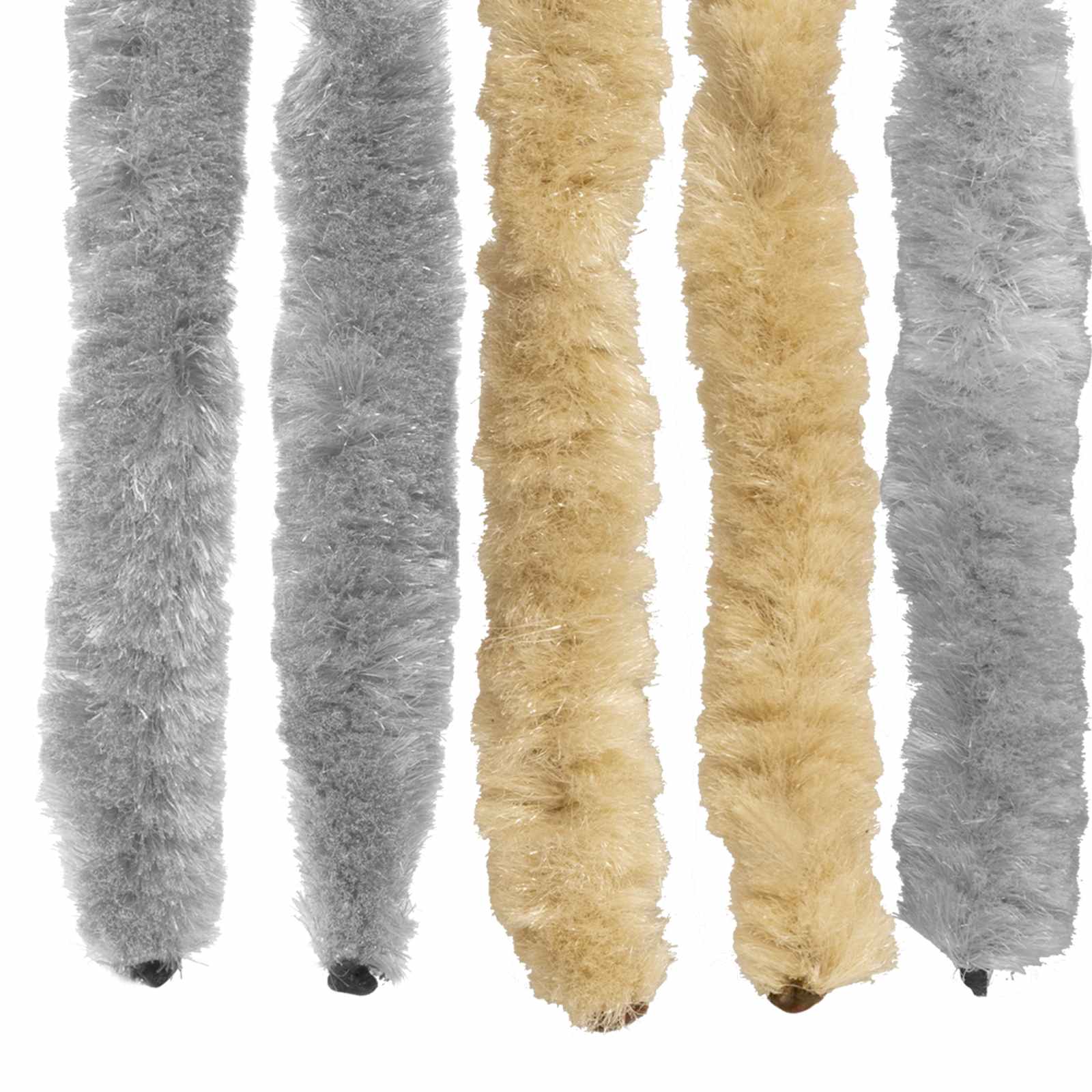 Insecten Gordijn Chenille Grijs en Beige 100 x 200 cm 100% PP