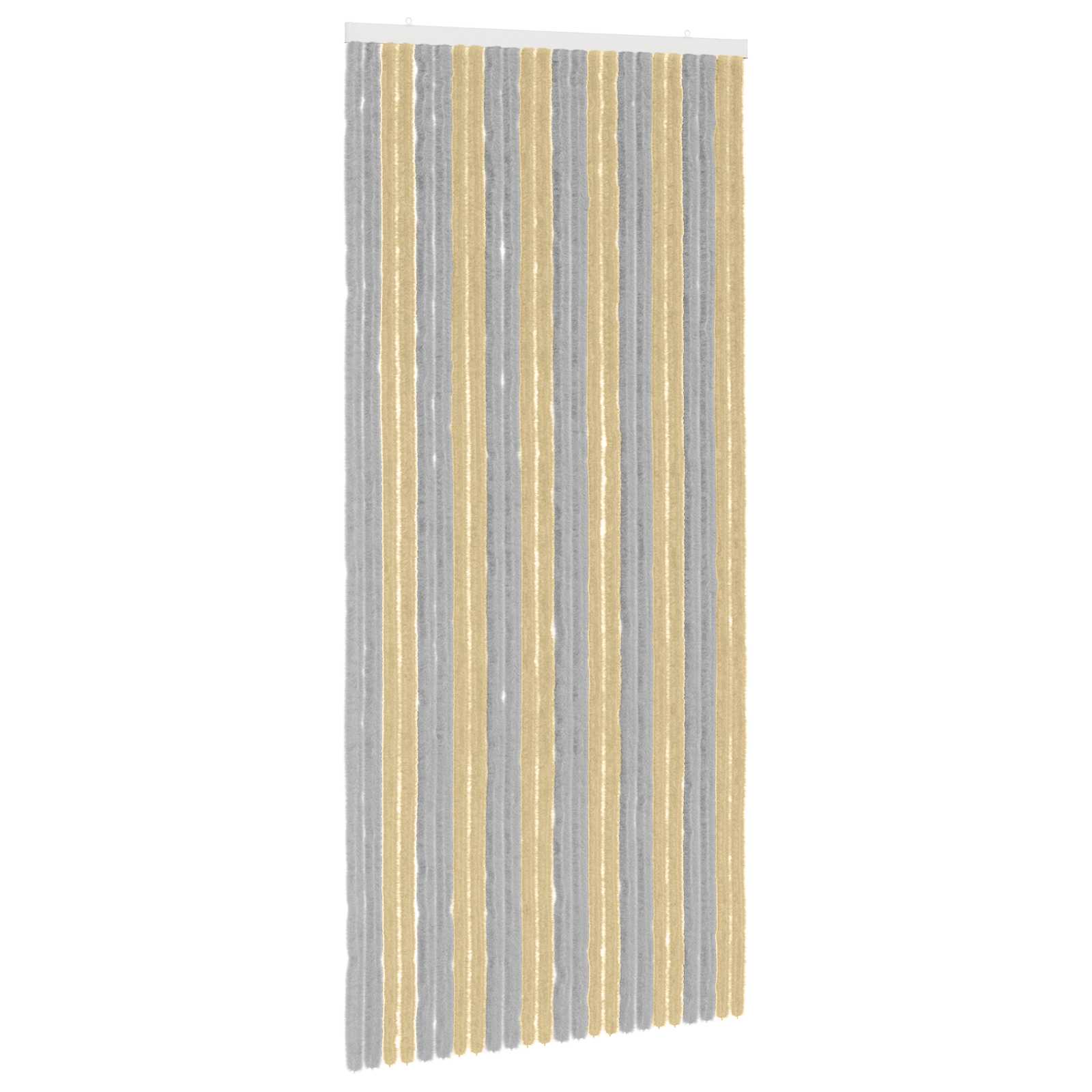 Insecten Gordijn Chenille Grijs en Beige 100 x 220 cm 100% PP