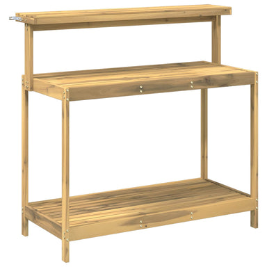 Buiten pottingbank 111,5 x 48,5 x 107 cm Massief Acaciahout Wit