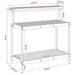 Buiten pottingbank 111,5 x 48,5 x 107 cm Massief Acaciahout Wit