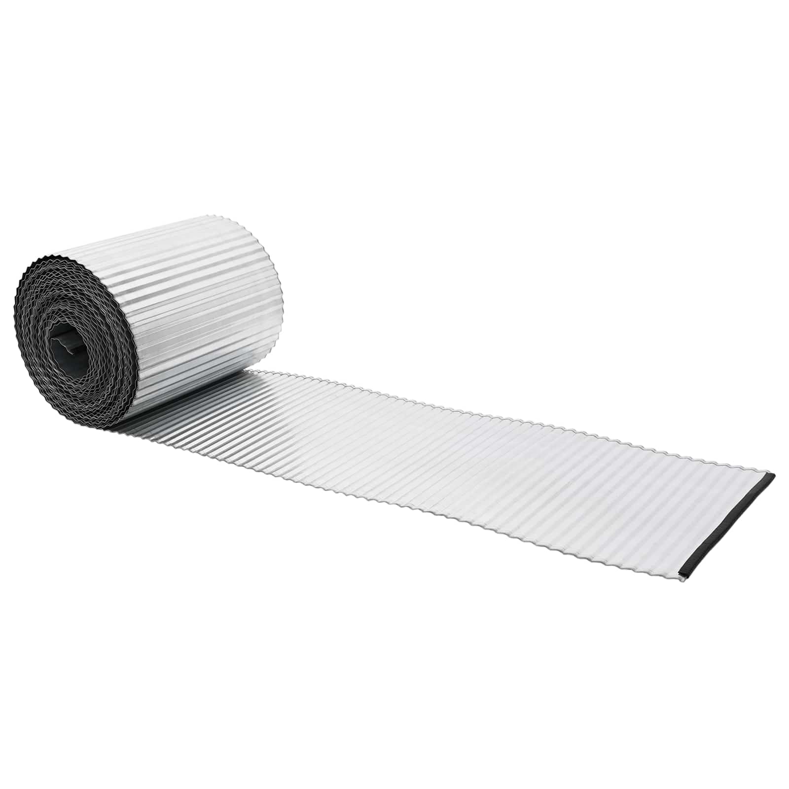 Gazonrand 20 m x 25 cm Gegalvaniseerd staal zilver
