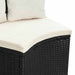 Bankstel 2 st Zwart Massief Acacia Hout en Poly Rattan