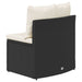 Bankstel 2 st Zwart Massief Acacia Hout en Poly Rattan