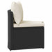 Bankstel 2 st Zwart Massief Acacia Hout en Poly Rattan