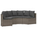 Bankstel 2 st Grijs Massief Acacia Hout en Poly Rattan